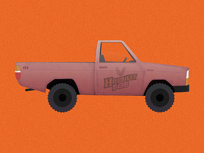 Hillbilly pickup illustration illustrator photoshop