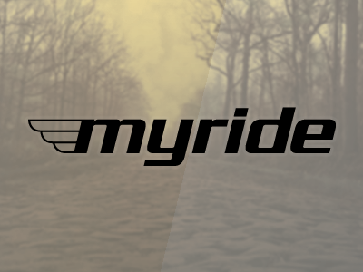 MyRide bicycle identity logo myride