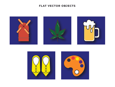 Vector Amsterdam Objects icon iconography illustaion illustration logo ux designer