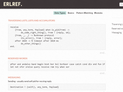 Erlang Reference - v2.0