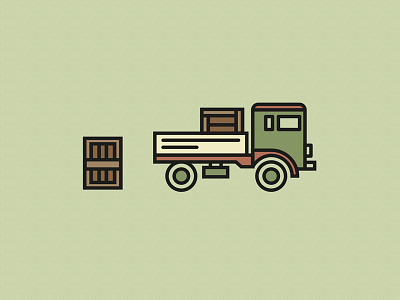 Dribbble Truck checkout thinline icon tire truck vintage truck winebox woodbox xwine