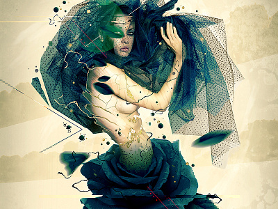 Mysteria digital flower graphicdesign illustration mystery photoshop rose woman