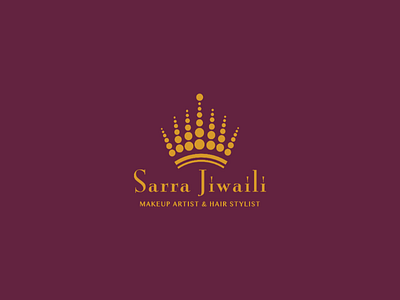 Sarra Jiwaili logo branding calligraphy hairstylist khartoum logo makeup sudan typography