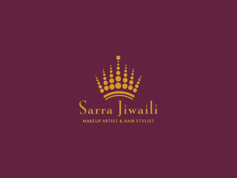 Sarra Jiwaili logo calligraphy typography hairstylist makeup khartoum sudan branding logo