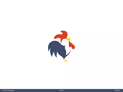 Rooster | Day 02 | #icons_challenge icons challenge