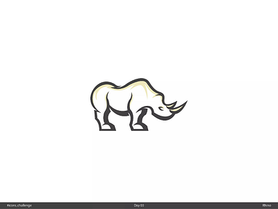 🦏 Rhino | Day 03 | #icons_challenge icons challenge