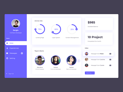 Freelancer Dashboard clean dashboard freelancer minimalism profile page uidesign web design