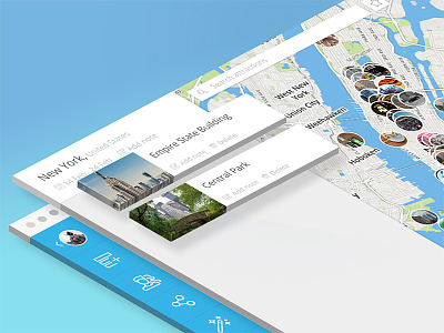 Trip Planner 3d cities design icons layers map route planner screens tourism travel planner trip planner world