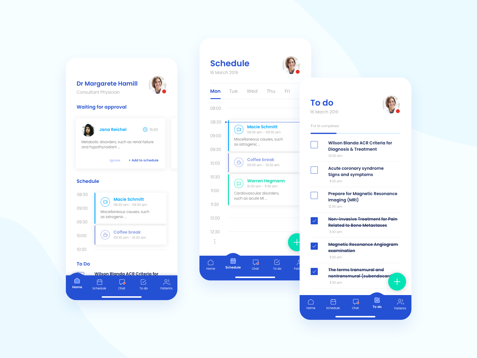Time Managing App for Medical Personnel by Wojtek Dyba for Miquido on