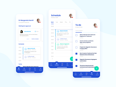 Time Managing App for Medical Personnel debut design medical schedule tasks timeline ux ui