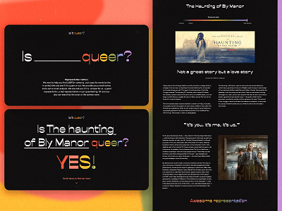 Is it queer? aesthetic color movies movies app netflix queer rainbow tv shows tvshow typo typogaphy ui ui design uidesign uiux ux uxui vintage web