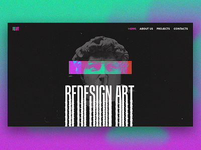 ReArt - Vaporwave aesthetic aestheticism aesthetics design designers gradient logo ui ui design uiux