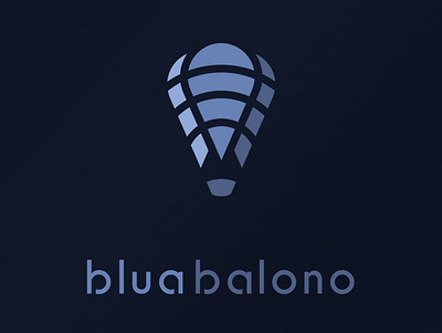Bluabalono Software Company Logo balloon brand branding design icon illustration logo software software company
