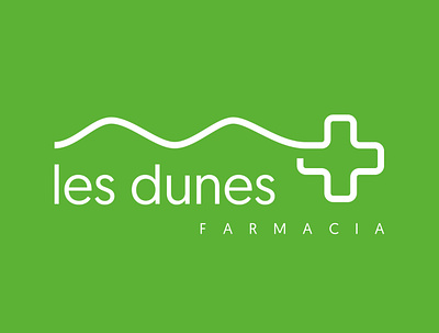 Les Dunes Farmacia Logo branding corporate identity dune dunes ehealth graphic design green health healthcare logo medical mountain pharmacy