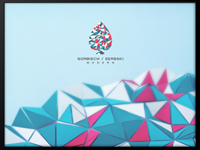 Sorbisch - Serbsky Modern Branding 3D 3d brand branding faceted graphic design leaf logo visual identity