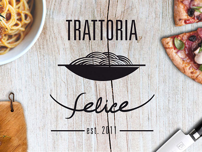 Trattoria Felice Italian Restaurant - Logo branding corporate id graphic design logo restaurant