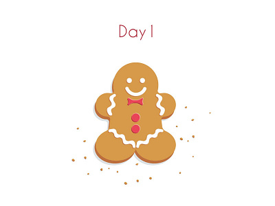 Christmas Calendar Day 1 christmas cookie gingerbread gingerbread men illustration man