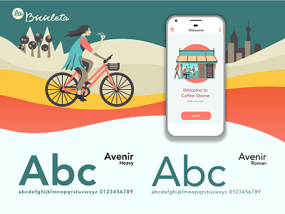 UI typography for la bicicleta App app design icon illustration landing page type typography u ux web