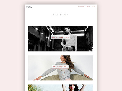 Woollyboolly fashion design label black and white clean editorial fashion grid photographer ui ux web wordpress