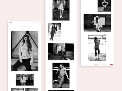 Woollyboolly - collection app black and white clean editorial fashion grid photographer ui ux web wordpress