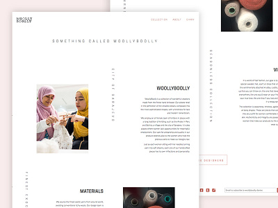 Woollyboolly - About app clean editorial fashion grid minimal photographer ui ux web wordpress