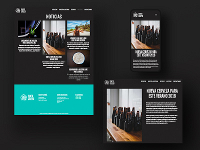 Brewing Co. News Section beer black and white crafted interaction landing page layout site ui ux web web design