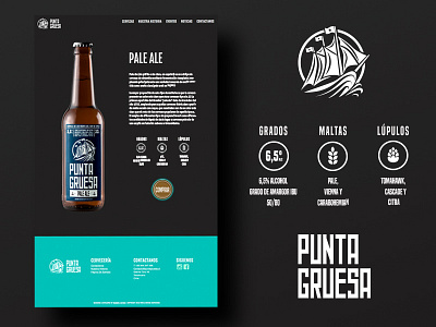 Brewing Co. Beer Section beer black and white crafted interaction landing page layout site ui ux web web design