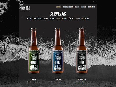 Brewing Co. Beers Section beer black and white crafted interaction landing page layout site ui ux web web design