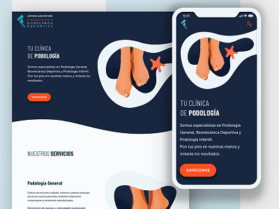 Podiatry clinic app clinic graphic illustration ipad mobile podiatry site ui ux web web design