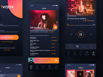 iVoox podcast app design ivoox kit podcast redesgin responsive design ui ux web