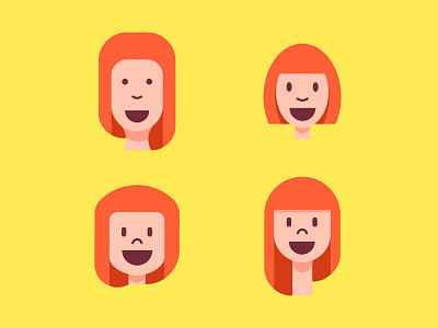 Avatar design avatar character chatbot design diversity face girl hair head heads people redhead