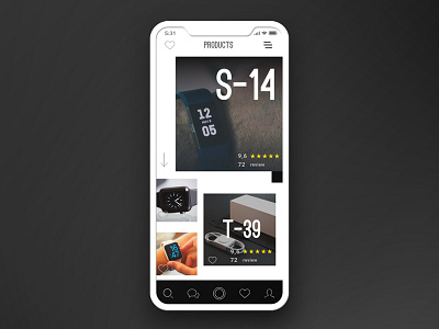 Online store app concept minimal. smartwatch store ui ux watch web web store