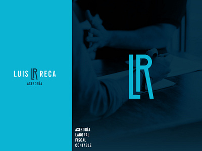 Luis Reca Logo Design advice blue brand branding creative graphic design identity lawyer logo logo design minimal print simple typeface