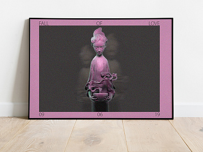 FALL OF LOVE adobe illustrator blur colour design freelance gradient noise poster poster art sculpture