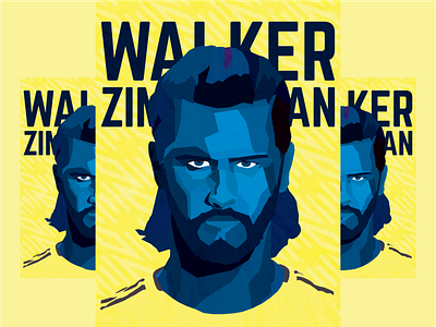 Walker Zimmerman Poster affinity designer illustration nashvillesc soccer walker zimmerman walkerzimmerman