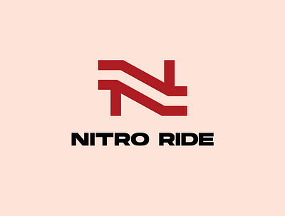 Letter N Nitro Ride Logo app badge brand branding business custom logo design icon identity letter logo vector