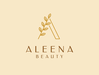 Aleena Beauty Logo badge beauty beauty logo beauty product beauty salon branding business custom logo design icon logo vector