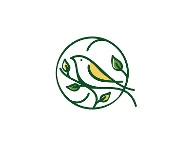Forest Bird badge bird bird icon bird logo brand branding business design icon identity logo vector