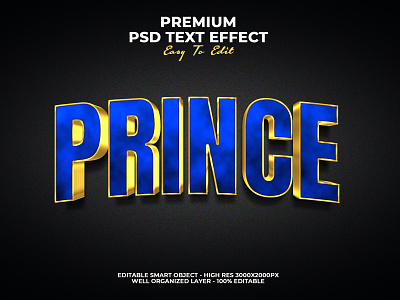 Prince Text Effect PSD poster