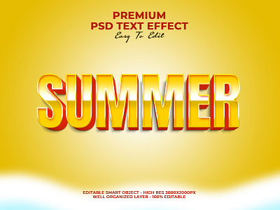 Summer Text Effect PSD