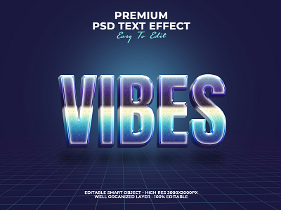 Vibes 80s Text Effect PSD