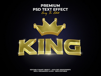 King Text Effect PSD