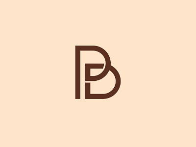 Monogram Letter P & B b brand branding business design icon identity invest logo monogram p p b