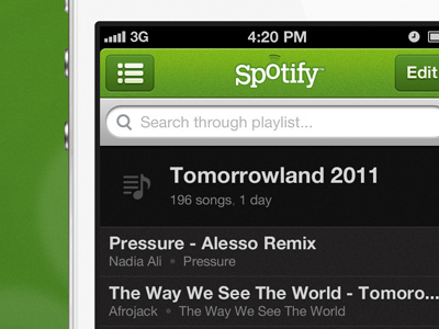 Spotify dark green iphone iphone player mobile music music player player spotify