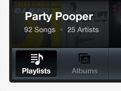 Party Pooper awesome blue bright ios iphone mobile music music player party player white wip