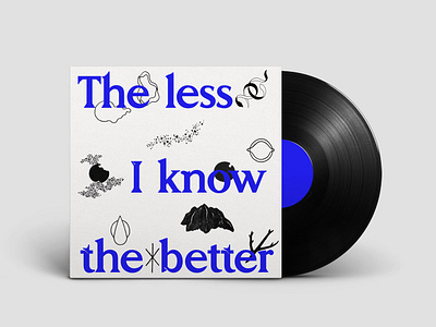 Vinyl Record with Typeface Karja & illustrations art work design font design graphic graphic design illustartor illustration print record cover record sleeve typo typography