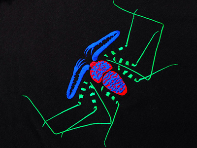 Illustration of Spider as embroidery