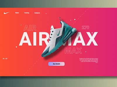 NIKE AIRMAX landing page concept