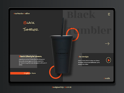 Black Tumbler branding ui uidesign ux web