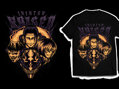 JUJUTSU KAISEN TSHIRT DESIGN ( ARTWORK FOR SALE ) apparell artworkforsale branding clothing design illustration jujutsu kaisen tshirt tshirt design